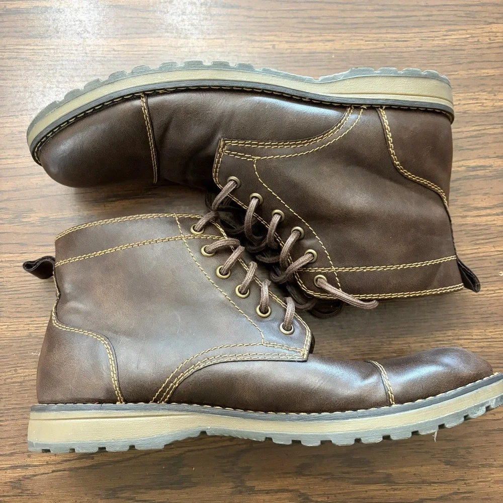 Eastland Jason Men's Cap ToeBoots Brown Leather Lace-up Size 9.5 Gorpcore Rugged
